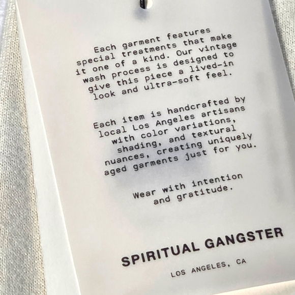 Spiritual Gangster Bella Off Shoulder Cropped Sweatshirt Cream XS NWT - Picture 7 of 15